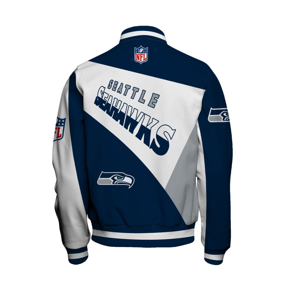 NFL Seattle Seahawks Team Color Pride Exclusive Design Varsity Jacket