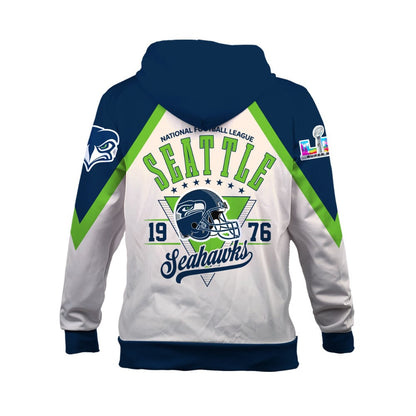 Seattle Seahawks Premium 2025 Cream Colorway 3D Hoodie