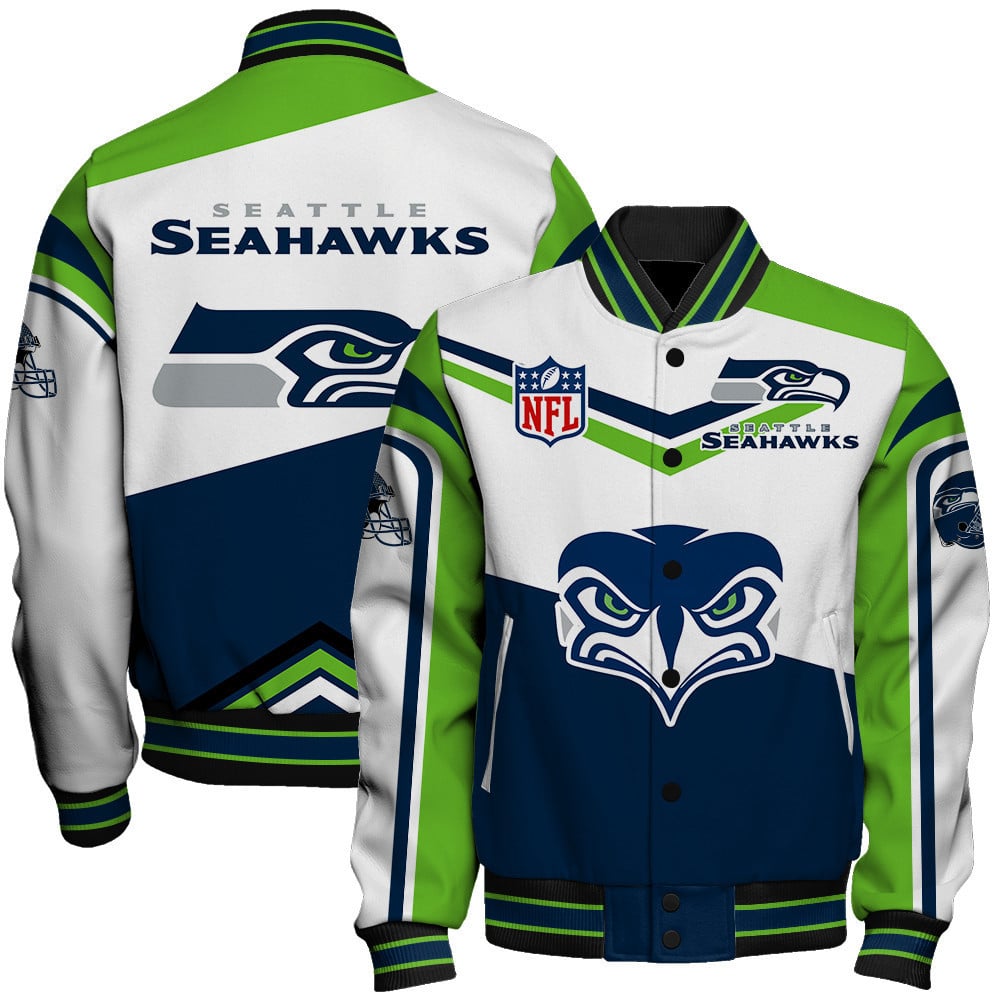 NFL Seattle Seahawks Power Forward Full-Snap Limited Edition Varsity Jacket