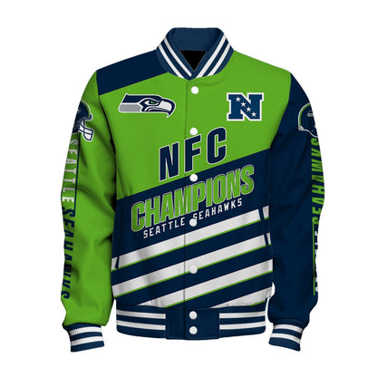 Seattle Seahawks Limited Edition Honoring NFC Champions 2025 Varsity Jacket