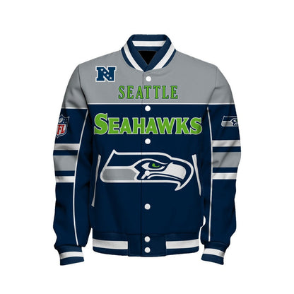 NFL Seattle Seahawks Built To Win Varsity Jacket For Die-hard Fans
