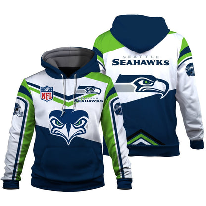 NFL Seattle Seahawks Power Forward Full-Snap Limited Edition 3D Hoodie