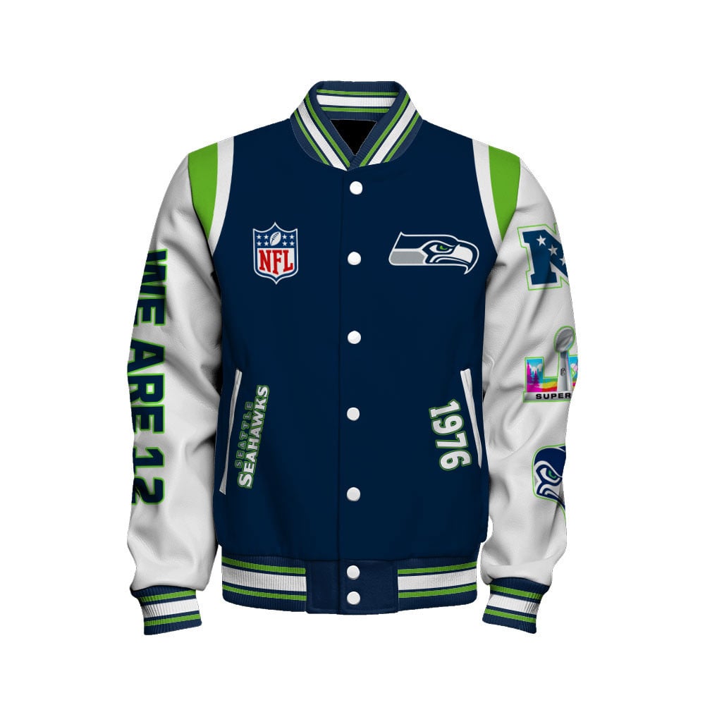 Seattle Seahawks 2025 Super Bowl Champions Unstoppable Varsity Jacket