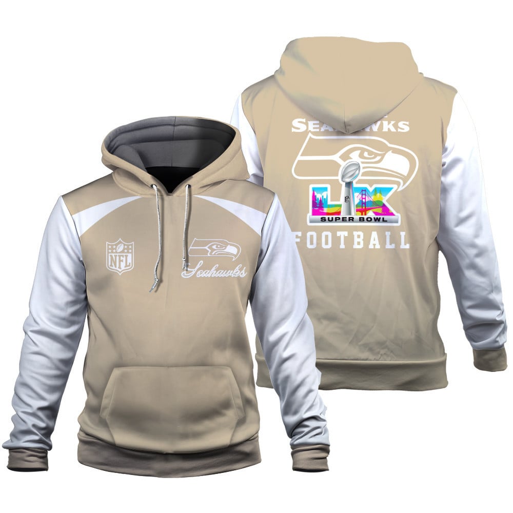 Seattle Seahawks Tone-on-tone Color Coordination 3D Hoodie