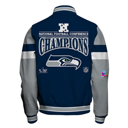 Seattle Seahawks National Football Conference Champions 2025 Varsity Jacket