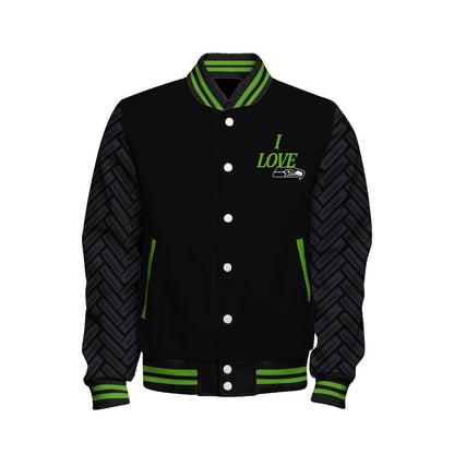 NFL Seattle Seahawks I Love Hawks Iconic Edition Classic Varsity Jacket