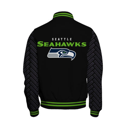 NFL Seattle Seahawks I Love Hawks Iconic Edition Classic Varsity Jacket
