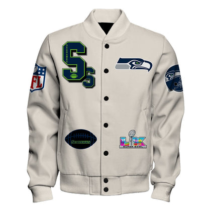 Seattle Seahawks When Icons Become Art Varsity Jacket