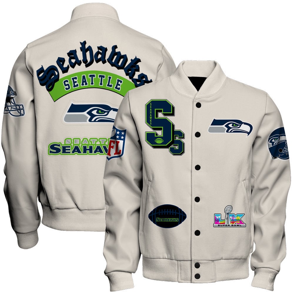 Seattle Seahawks When Icons Become Art Varsity Jacket