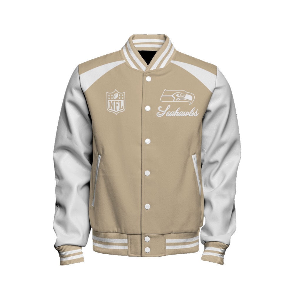 Seattle Seahawks Tone-on-tone Color Coordination Varsity Jacket