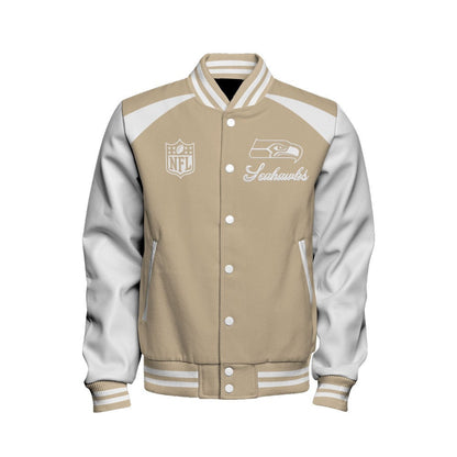 Seattle Seahawks Tone-on-tone Color Coordination Varsity Jacket