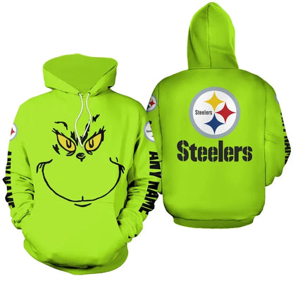Pittsburgh Steelers Green Mischief Style 3D Pullover Hoodie