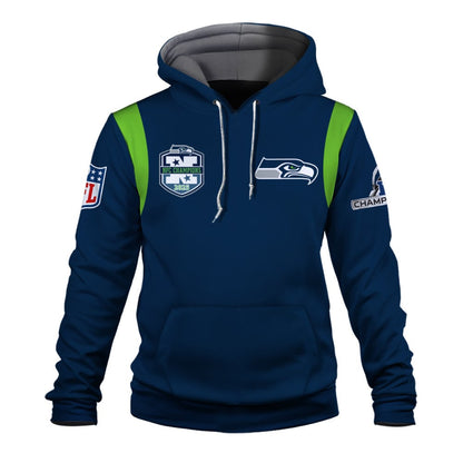 Seattle Seahawks 2025 AFC Champions Built Different 3D Hoodie