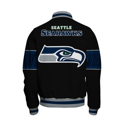 Seattle Seahawks Classic Design Team-Inspired Varsity Jacket