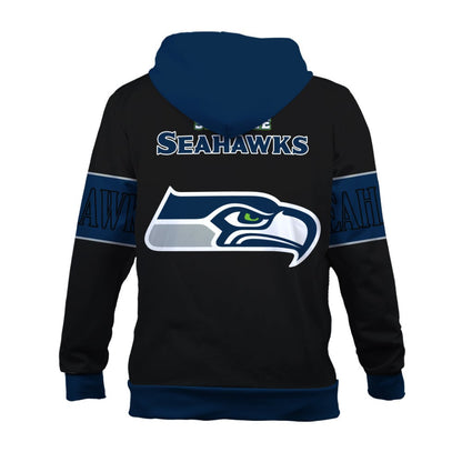 Seattle Seahawks Classic Design Team-Inspired 3D Hoodie