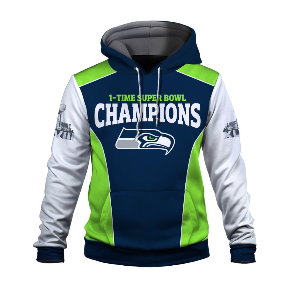 Seattle Seahawks The Pinnacle Of Sports Mascot Art Hoodie