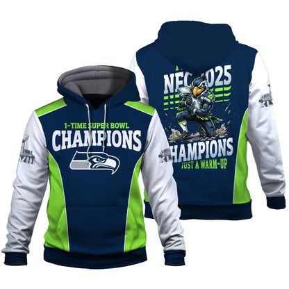 Seattle Seahawks The Pinnacle Of Sports Mascot Art Hoodie