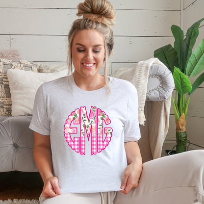 Scalloped Monogram Tees || Cute Monogrammed Shirts For Women || Mother's Day Gift || Personalized Shirts || Monogrammed Shirts || 10 Colors