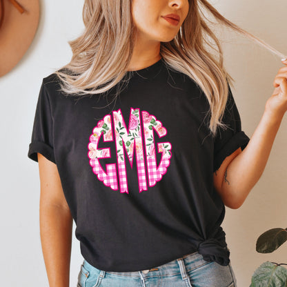 Scalloped Monogram Tees || Cute Monogrammed Shirts For Women || Mother's Day Gift || Personalized Shirts || Monogrammed Shirts || 10 Colors