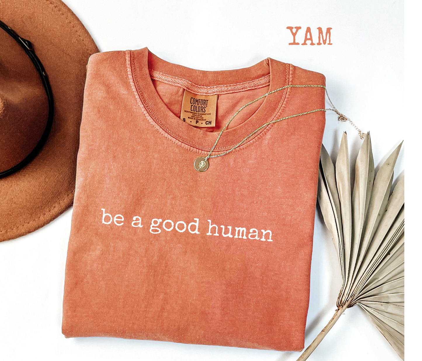 Comfort Colors® Be a Good Human Graphic T-Shirt, Positive Message Tee, Kindness Shirt, Motivational Gift for Her