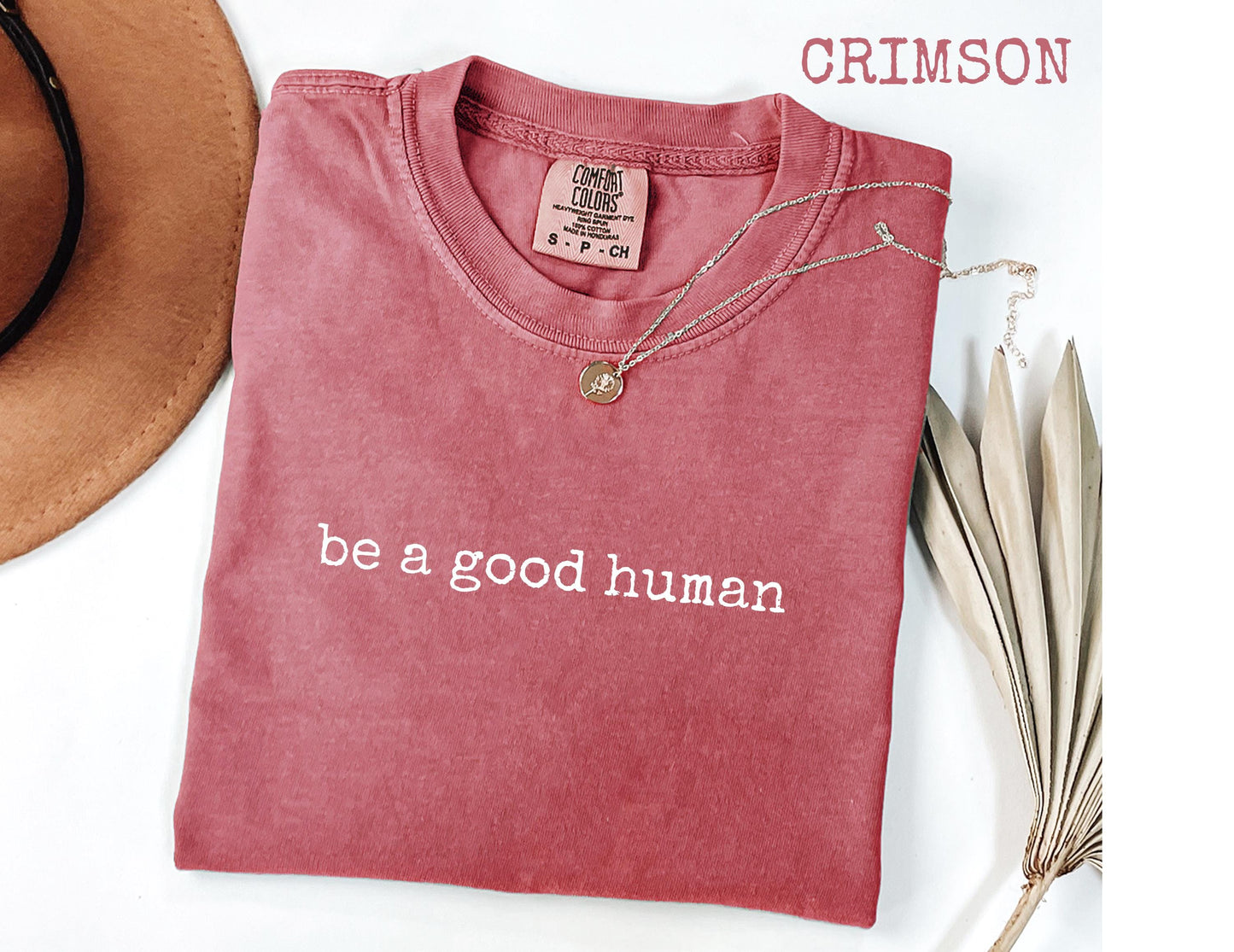 Comfort Colors® Be a Good Human Graphic T-Shirt, Positive Message Tee, Kindness Shirt, Motivational Gift for Her