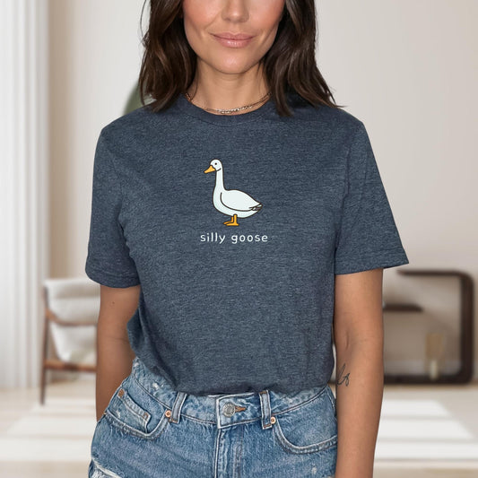 Minimalist Silly Goose T-Shirt, Cute Animal Lover Gift