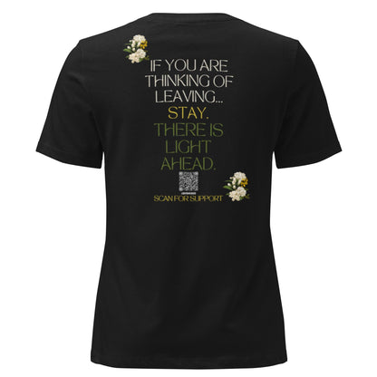You Are Not Alone T Shirt | Floral Women's Fitted T-Shirt, Uplifting Shirt, Positivity Tee, Gift for Her