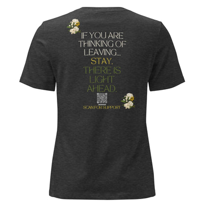 You Are Not Alone T Shirt | Floral Women's Fitted T-Shirt, Uplifting Shirt, Positivity Tee, Gift for Her