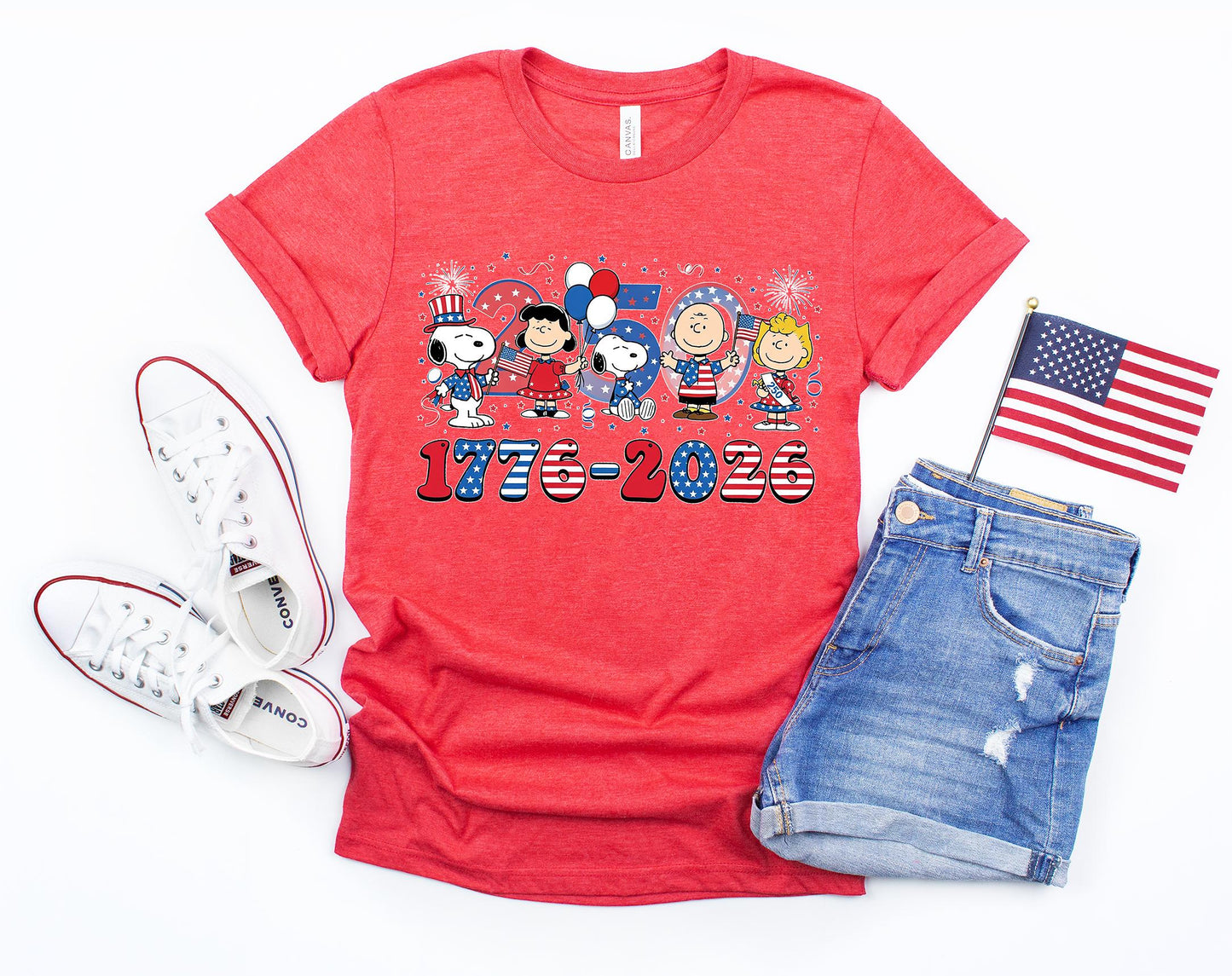 Snoopy 250th Anniversary Shirt, Peanuts Patriotic Tee, USA 250 Shirt 2026, Fourth of July Snoopy Shirt, Independence Day Graphic Tee